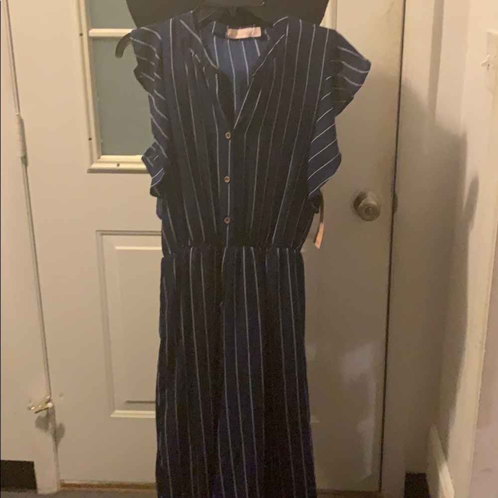 Navy/white jumpsuit/romper size Large
